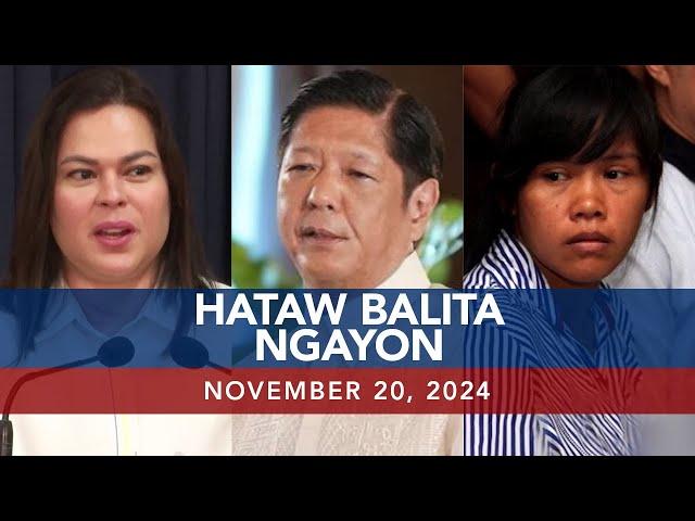 UNTV: Hataw Balita Ngayon |  November 20, 2024