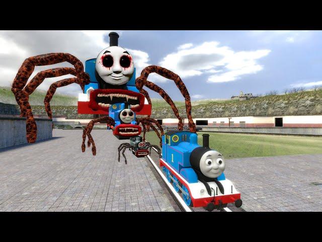 Building a Thomas Train Chased By Cursed Thomas Bus Eater Monster Battle in Garry's Mod