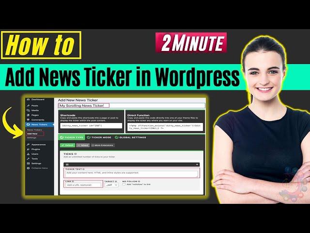 How to add news ticker in wordpress 2025