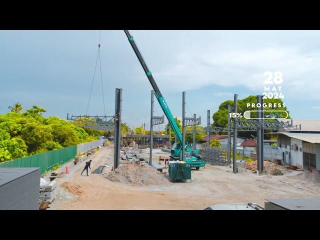 The Construction of ATKC Warehouse 2024 - Time-lapse & Drone Video - Part 1.