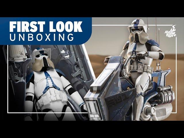 Hot Toys ARF Trooper and 501st Legion AT-RT Figure Set Unboxing | First Look