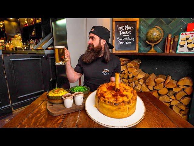 YOU GET FREE BEERS FOR THE NIGHT IF YOU CAN CONQUER THIS GIANT £85 PIE CHALLENGE! | BeardMeatsFood