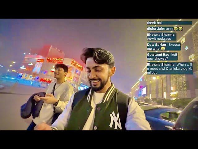 FIRST IRL STREAM, ADIT EXPLORING DELHI