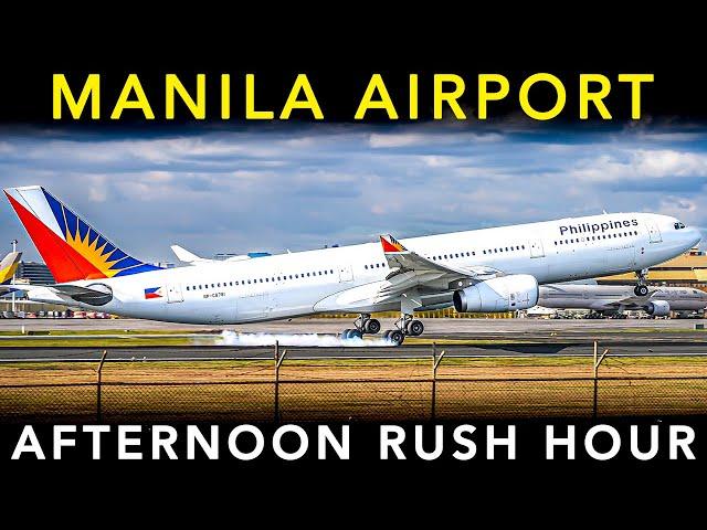 MANILA AIRPORT  - Plane Spotting | LANDING & TAKEOFF - Afternoon RUSH HOUR