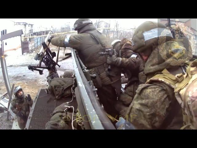 Russian Helmet Cam Captures Russian Marines Mechanized Assault On The Outskirts Of Vuhledar