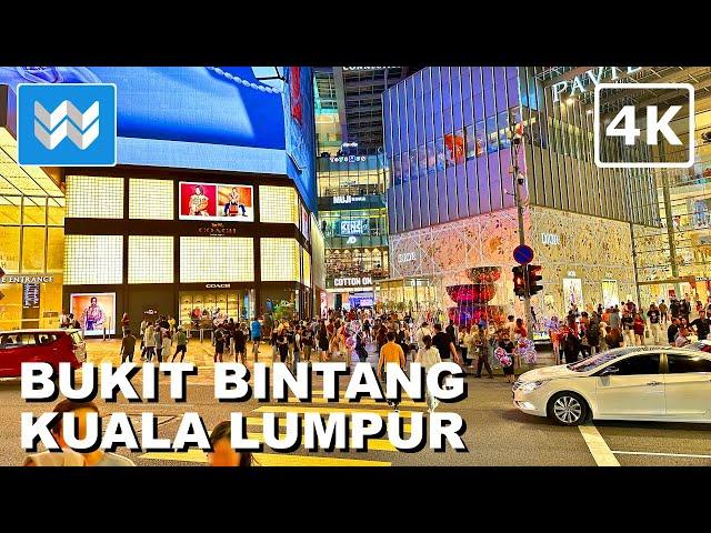 [4K] Bukit Bintang City Centre NIGHTLIFE in Kuala Lumpur Malaysia  Walking Tour Vlog Travel Guide