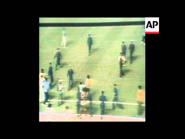 SYND 24 7 78 EGYPT VERSUS LIBYA SOCCER MATCH ENDS IN A FIGHT