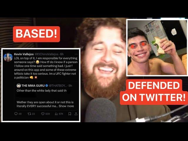 THE MMA GURU REACTS TO BASED UFC FIGHTER MENTION HIM ON TWITTER AFTER GURU DEFENDS HIM?