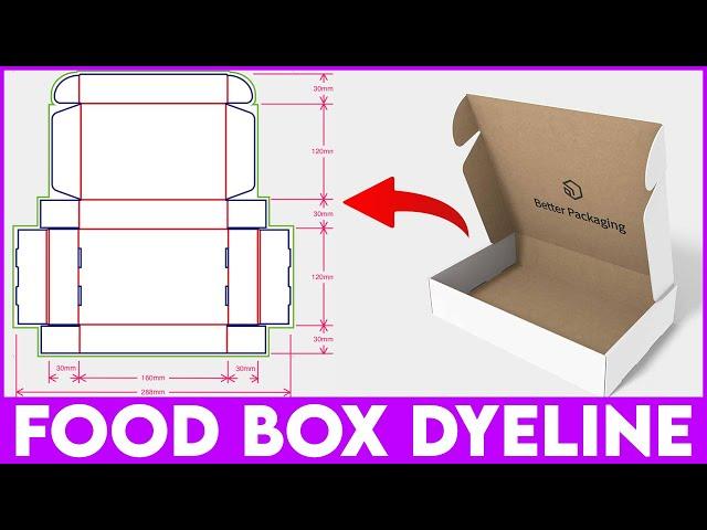 Food Packaging Box Design In Adobe Illustrator - Mailer Box Design