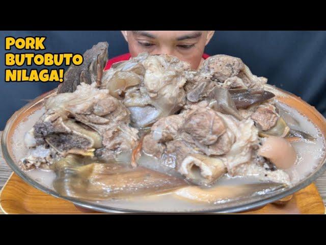 Nilagang Buto-Buto ng BABOY Mukbang Asmr | Filipino Food Mukbang Philippines