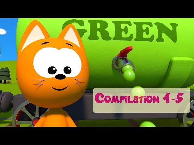 Meow meow Kitty Games    - compilation 1-5 -  Playing a game with Kitten