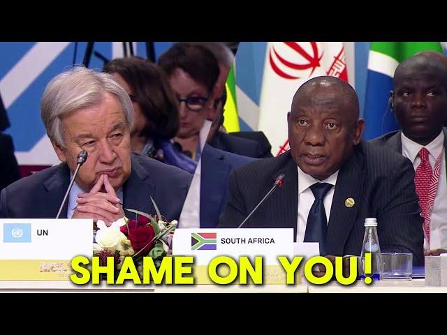 The South African president's speech sparks global reactions.