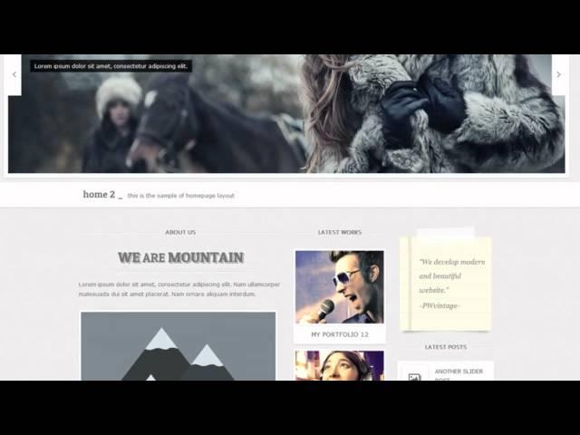 Mountain - Creative & Responsive Wordpress Theme + Download