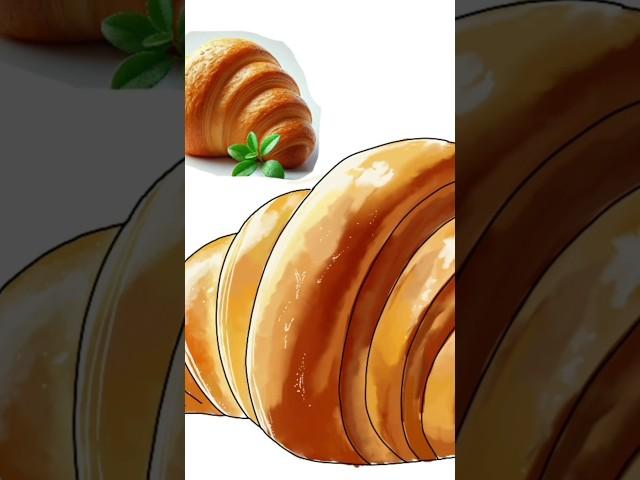 #art #creative #drawing #painting #kreativ ##croissant #digitalart #digital
