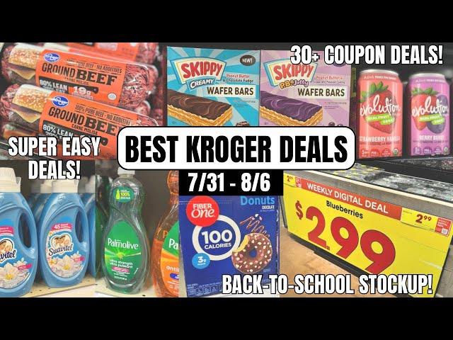 BEST KROGER DEALS | 30+ EASY DEALS | SAVE MONEY ON GROCERIES & HOUSEHOLD ESSENTIALS | 7/30 - 8/6