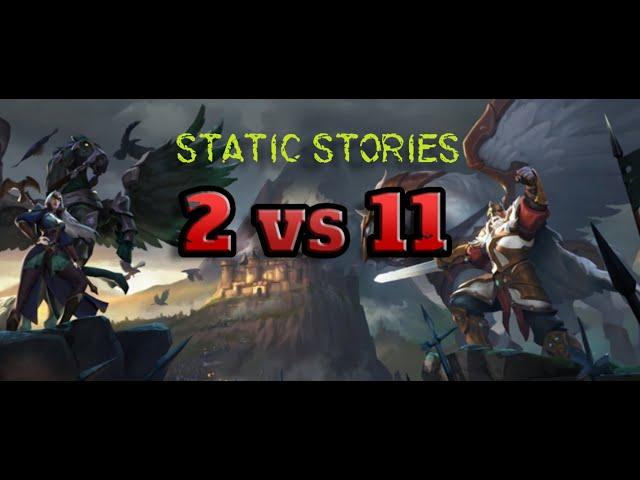 hard static fight 2 VS 11 Albion Online