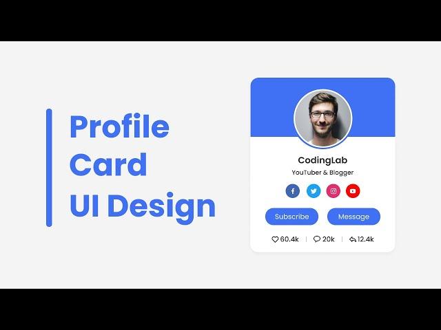 How to Make Responsive Profile Card in HTML & CSS