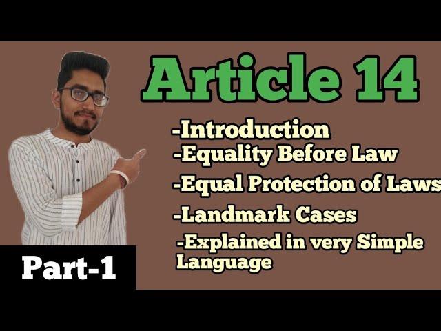 Right to Equality part-1, Article 14 of Indian constitution, equality before law #law_with_twins