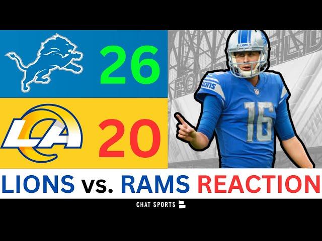 Lions Rumors & News After 26-20 Win vs. Rams | Jared Goff, Jameson Williams & Dan Campbell