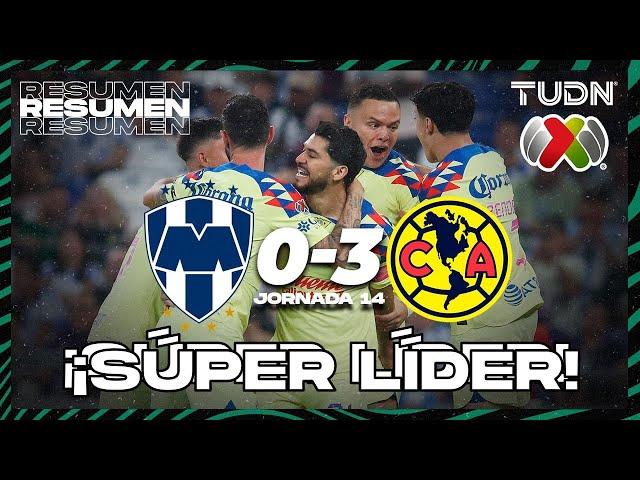 Resumen y goles | Monterrey 0-3 América | AP2023-J14 | Liga Mx | TUDN