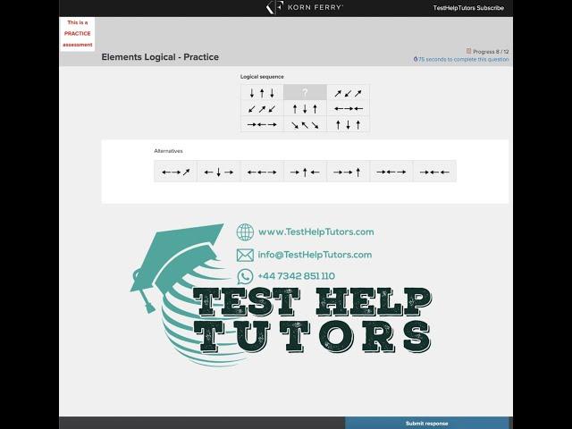 TalentQ Korn Ferry Elements Logical Practise Question 8 - Non-Verbal Reasoning Psychometric Test