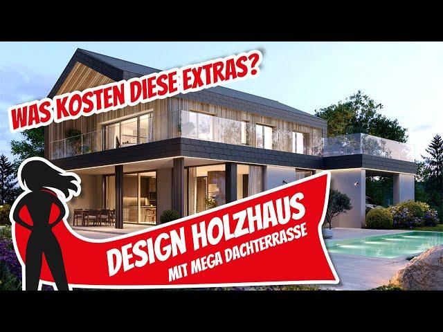 DESIGN HOLZHAUS mit MEGA DACHTERRASSE als Fertighaus | Elk Vision | Haustour | Hausbau Helden