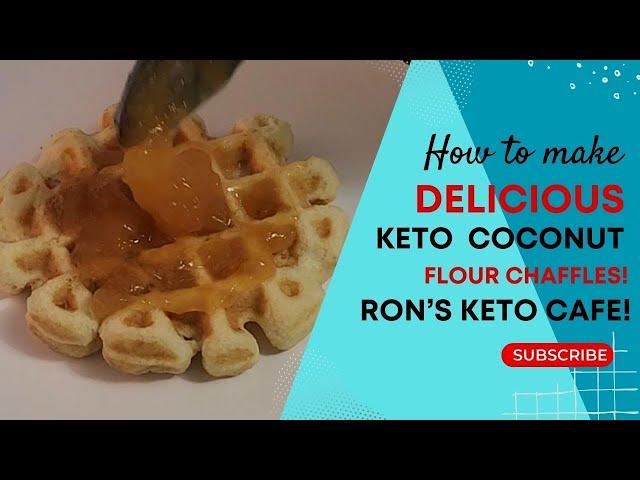 How to Make Coconut Flour Keto Chaffles! │ By Ron’s Keto Cafe!