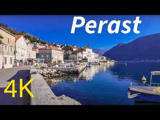 Perast, Montenegro 4K Walking Tour (2025) | Scenic Walk Through a Historic Gem