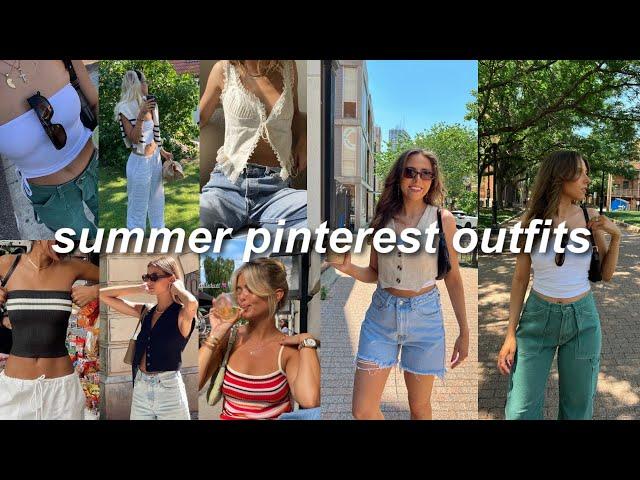 RECREATING SUMMER PINTEREST OUTFITS 2023 | casual, comfy, + trendy (summer outfit ideas)