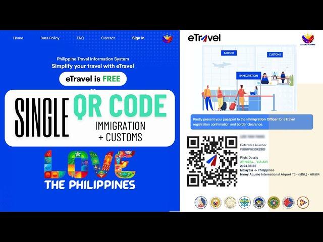 eTravel Registration to Philippines Tutorial - Single QR Code for Customs and Immigration & Updates