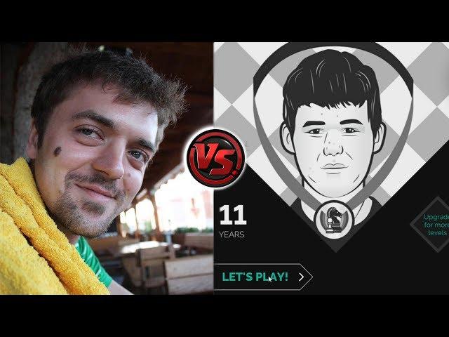 agadmator vs Magnus Carlsen (the App) - Age 11
