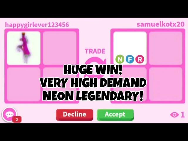  Trading RIDE POTION TO A VERY HIGH DEMAND NEON LEGENDARY In 30 MINUTES!