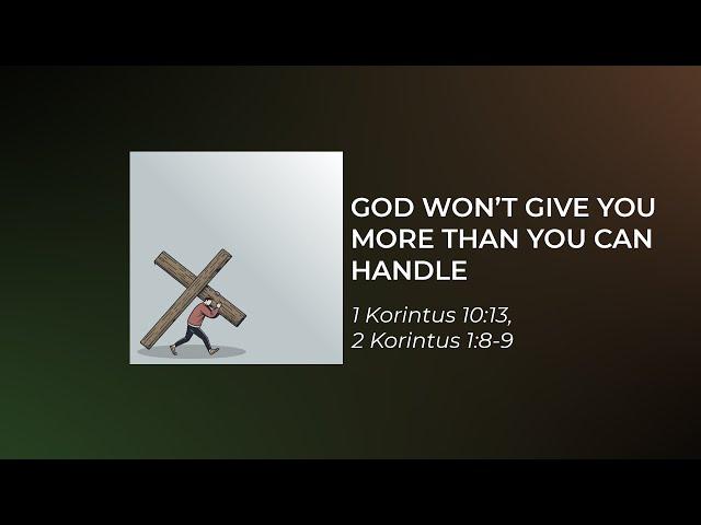 Lie #5: "God Won't Give You More Than You Can Handle" - Prof Sen Sendjaya