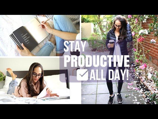 10 Ways To Stay Productive ALL DAY LONG! | Study With Jess
