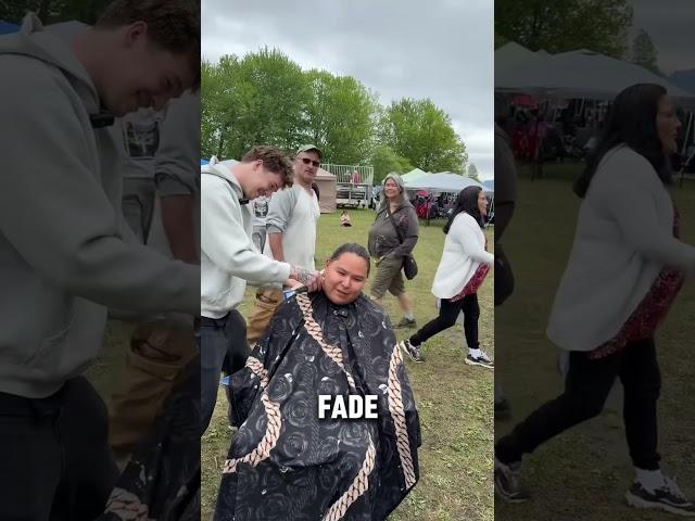 This haircut got me feeling like I might just win Men's Fancy #indigenous #funny #haircut #fyp