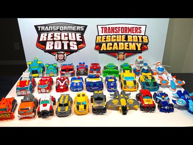 Every Transformers Rescue Bots and Academy toy we own! See them in robot and vehicle modes.