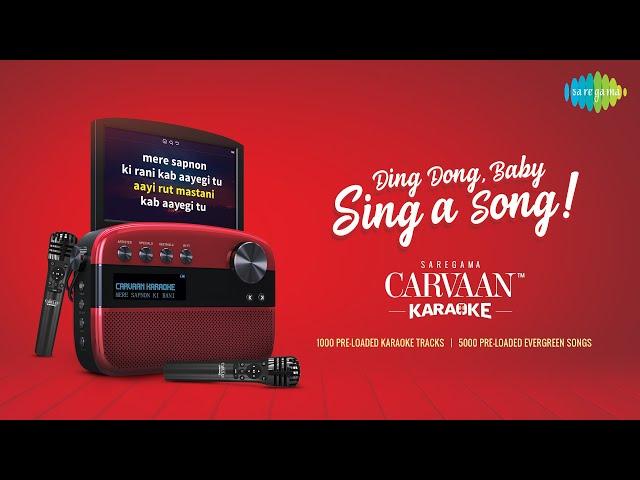 Carvaan Karaoke-1000 Pre-Loaded Karaoke Tracks |Inbuilt Screen | Wireless Mics |5000 Evergreen Songs