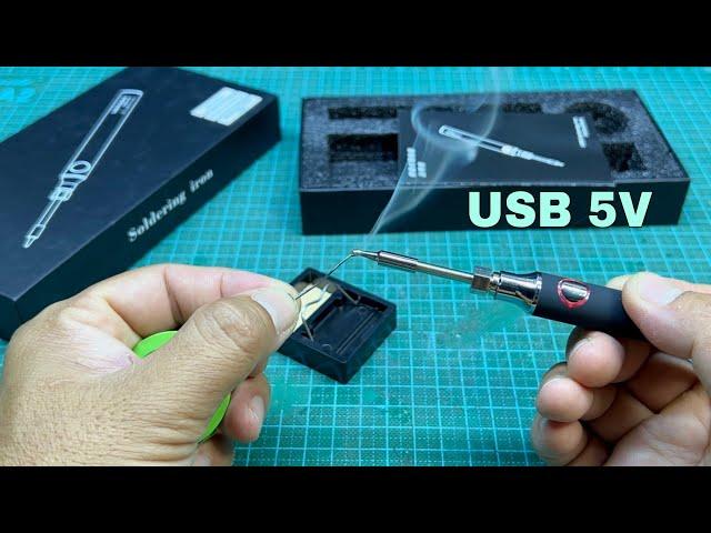 Unboxing And Test 5V 8W Mini USB Soldering Iron