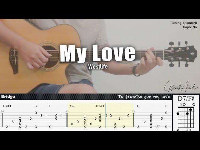 My Love - Westlife | Fingerstyle Guitar | TAB + Chords + Lyrics