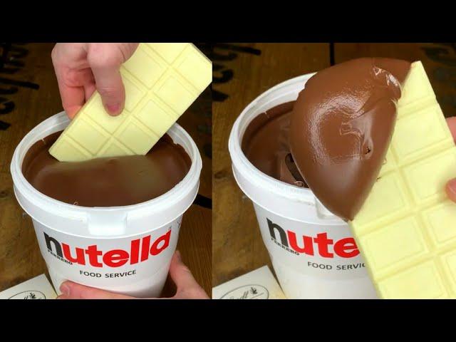 Nutella Bucket & DairyMilk Chocolate Dipping ASMR I Satisfying