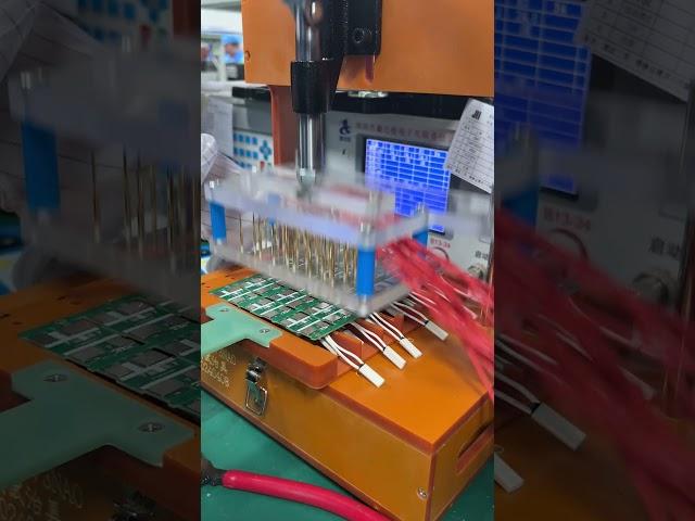 This is the bms of power tools, undergoing manual testing #custombms #factory #machine