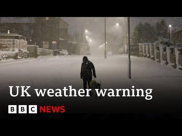 Heavy snow causes travel disruption across UK as weather warnings remain in place | BBC News