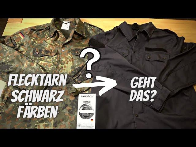 Bundeswehr Flecktarn schwarz färben - geht das? Umfärben von Armeekleidung