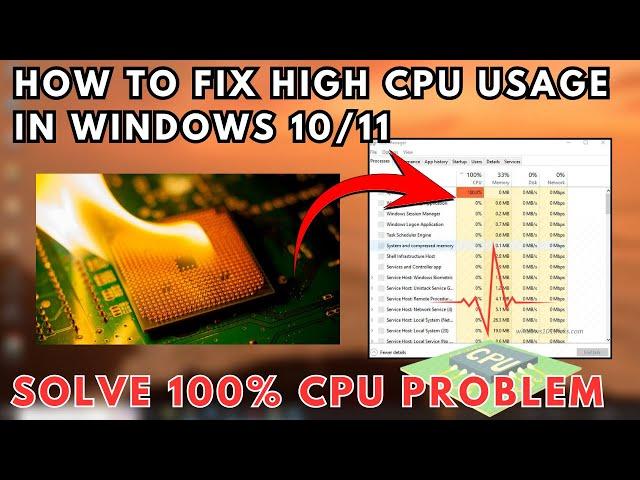 Fix High CPU Usage in Windows 10 | Solve 100% CPU Problem