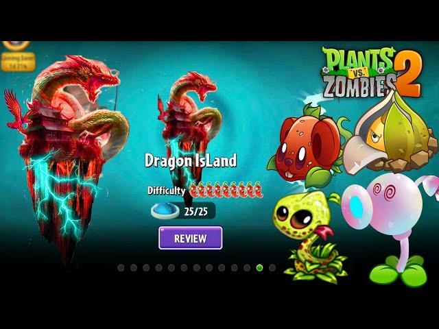 Plants vs Zombies 2 - New World Dragon Li IsLand & New Plants Znake Lily in Version 11.8.1