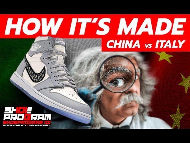 HOW IT’S MADE : CHINA vs ITALY - Air Jordan 1 High Dior. #italy #china #dior #nike #jordan1