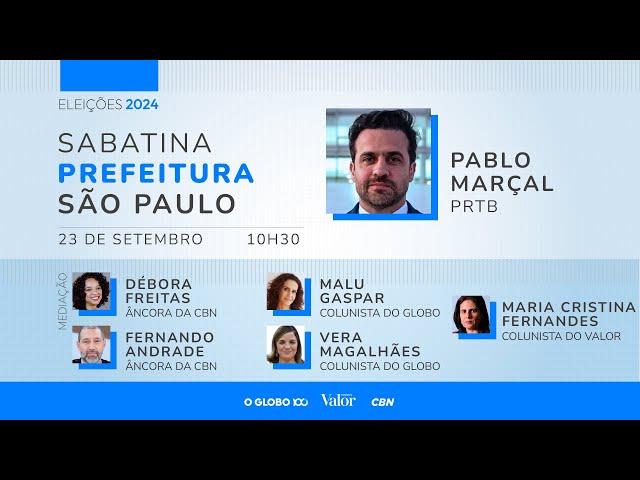 CBN sabatina Pablo Marçal - candidato a prefeitura de São Paulo - 23/09/2024