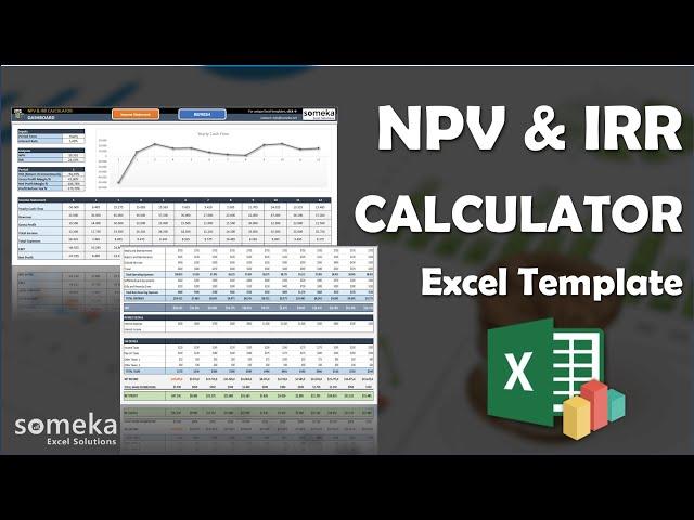 NPV & IRR Calculator Excel Template | Calculate NPV IRR in Excel!