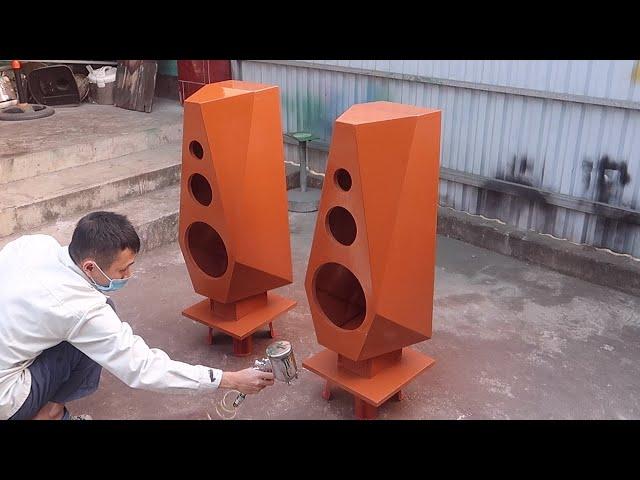 Design 1 pair of beautiful 3-band speakers - Decorate the music house