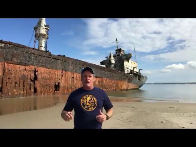UNC professor & video journalist Jim Kitchen visits the ship cemetery in Angola